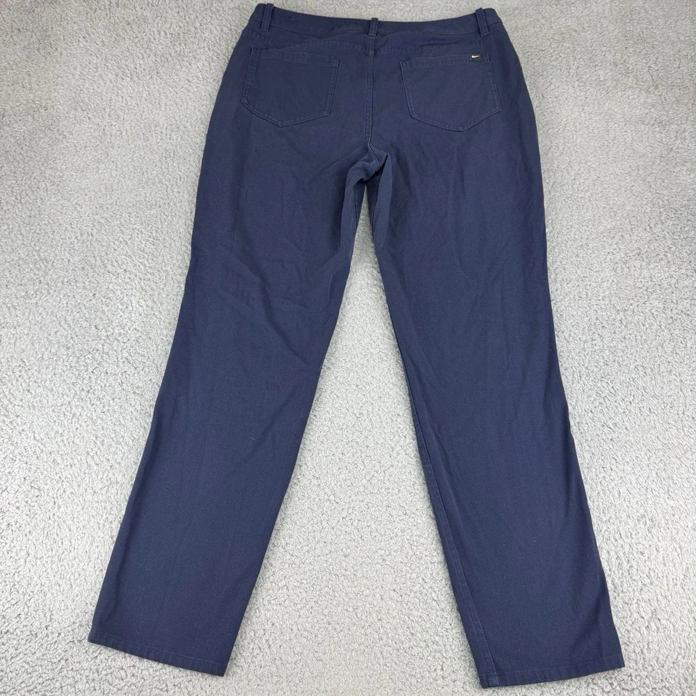 Nike Pants Womens Adult 10‎ Medium Blue Swoosh Logo Dri Fit Casual Comfort 31x28